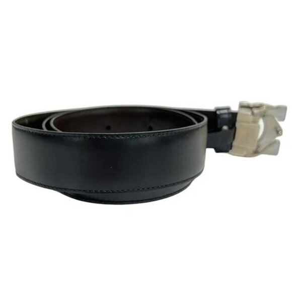 Cartier - Black Silver Leather Hardware Belt main image 8